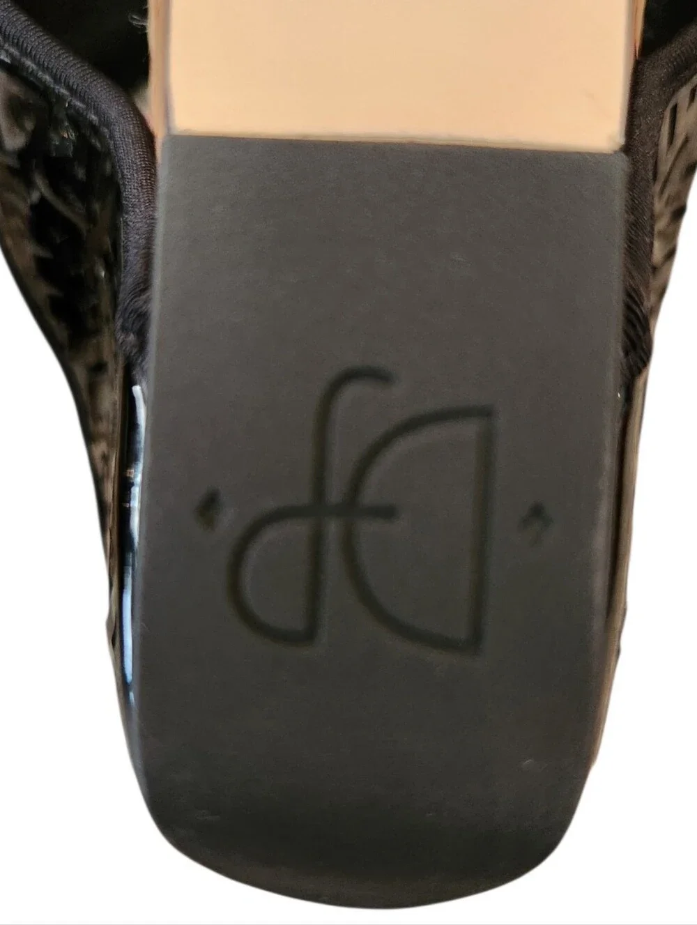 Donald J. Pliner Black Patent Leather/Cork Wedge Sandals Size 7.5M Toe Strap